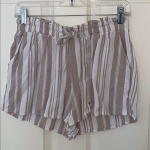 Tan and White Beach Shorts